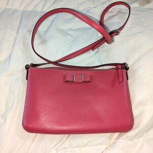 Pink Coach crossbody bow NWOT
